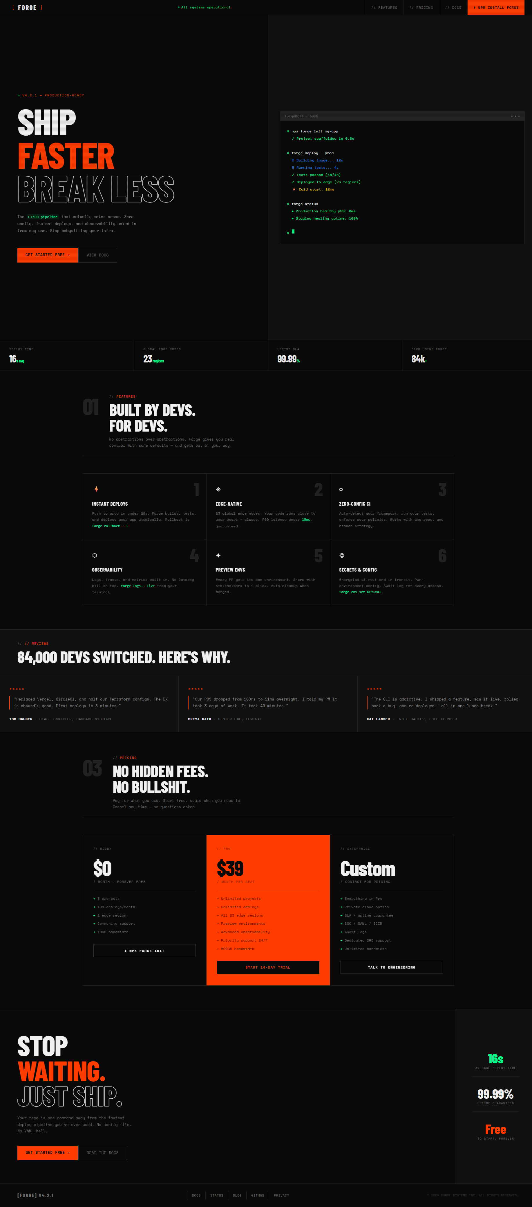 Forge template preview